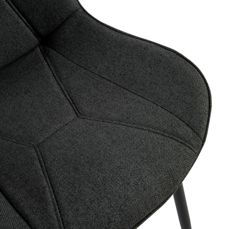Scaun de sufragerie, gri închis/negru, DELTA [2]