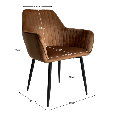 Scaun de sufragerie, ţesătură maro Velvet/negru, ZIRKOS NEW [3]