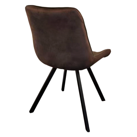 Scaun de sufragerie, ţesătură Velvet maro închis/negru, SAMIRA [7]