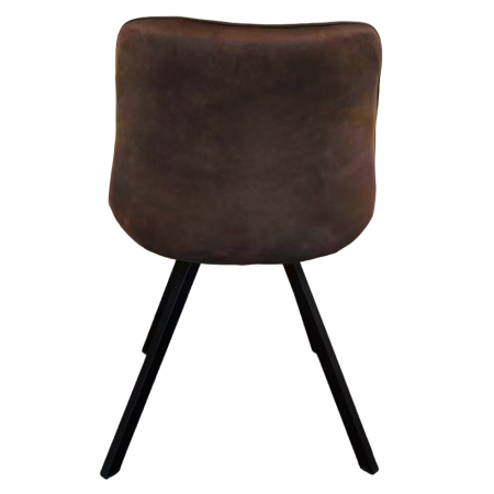 Scaun de sufragerie, ţesătură Velvet maro închis/negru, SAMIRA [1]