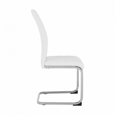 Scaun dining, alb / crom, VATENA [14]
