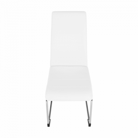 Scaun dining, alb / crom, VATENA [18]