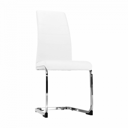 Scaun dining, alb / crom, VATENA [16]