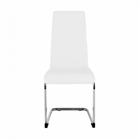 Scaun dining, alb / crom, VATENA [17]