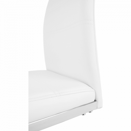 Scaun dining, alb / crom, VATENA [2]