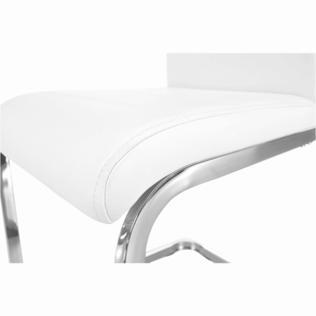 Scaun dining, alb / crom, VATENA [5]