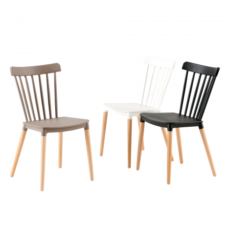 Scaun dining, alb / fag, ZOSIMA [10]