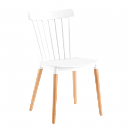 Bucatarie - Scaun dining, alb / fag, ZOSIMA