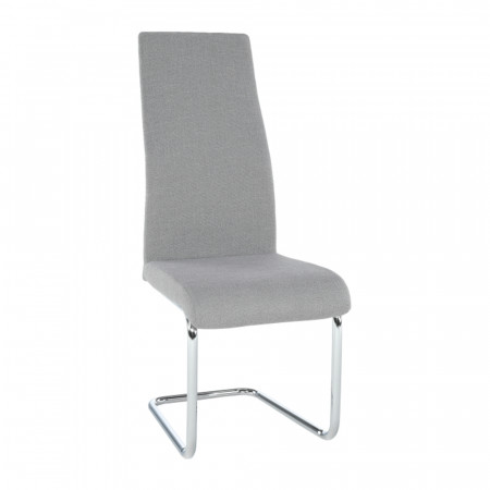 Scaun dining, material textil gri/crom [2]