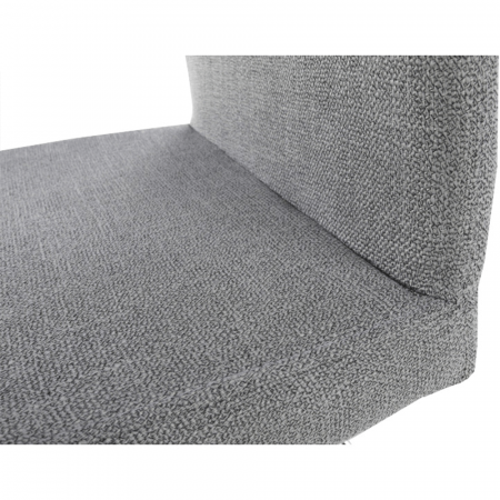 Scaun dining, material textil gri/crom [14]