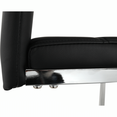Scaun dining, negru / crom, VATENA [7]