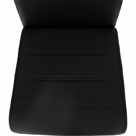Scaun dining, negru / crom, VATENA [3]