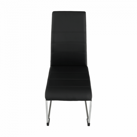 Scaun dining, negru / crom, VATENA [13]