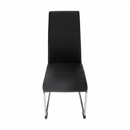 Scaun dining, negru / crom, VATENA [1]