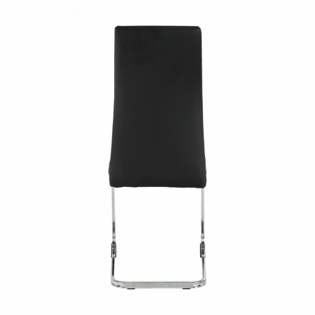 Scaun dining, negru / crom, VATENA [12]