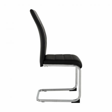 Scaun dining, negru / crom, VATENA [11]