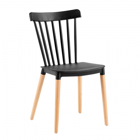 Bucatarie - Scaun dining, negru / fag, ZOSIMA