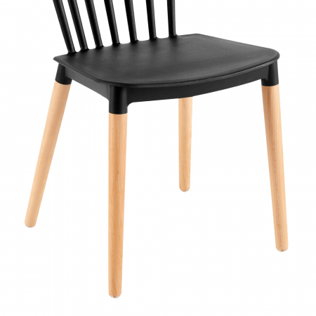 Scaun dining, negru / fag, ZOSIMA [6]