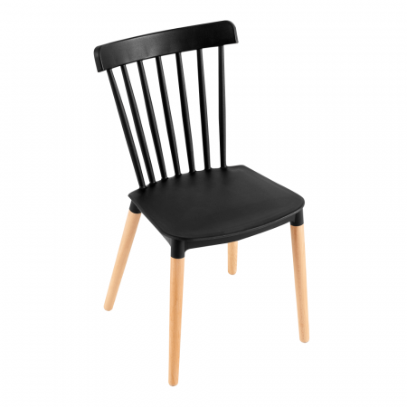 Scaun dining, negru / fag, ZOSIMA [2]