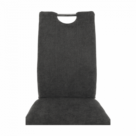 Scaune bucatarie - Scaun dining, textil gri maro/crom, OLIVA NEW