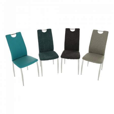 Scaun dining, textil gri maro/crom, OLIVA NEW [4]