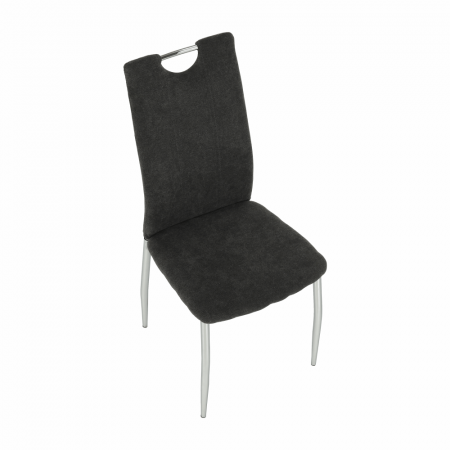 Scaun dining, textil gri maro/crom, OLIVA NEW [13]