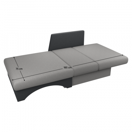 Scaun extensibil, gri/gri închis, pe dreapta, KUBOŠ NEW [3]