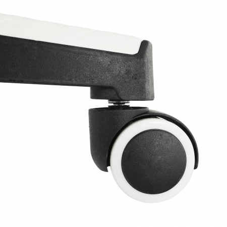 Scaun gaming, lumini led cu telecomanda, cu tetiera, piele eco negru/alb, Bortis Impex [3]