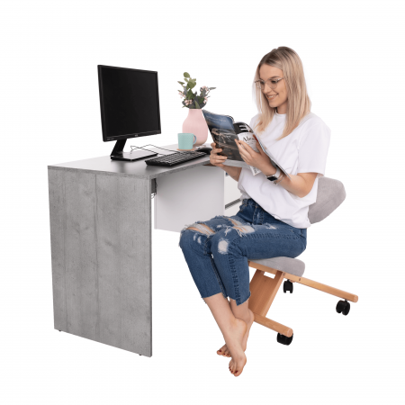 Scaun genunchi ergonomic, gri-maro Taupe / fag, FLONET [15]