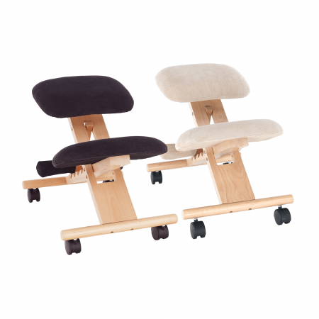 Scaun genunchi ergonomic, negru / fag, GROCO [23]