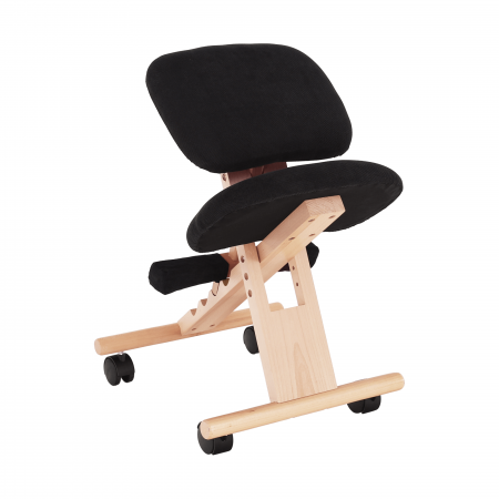Scaun genunchi ergonomic, negru / fag, GROCO [10]