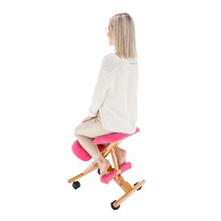 Scaun genunchi ergonomic, roz/ fag, GROCO [18]