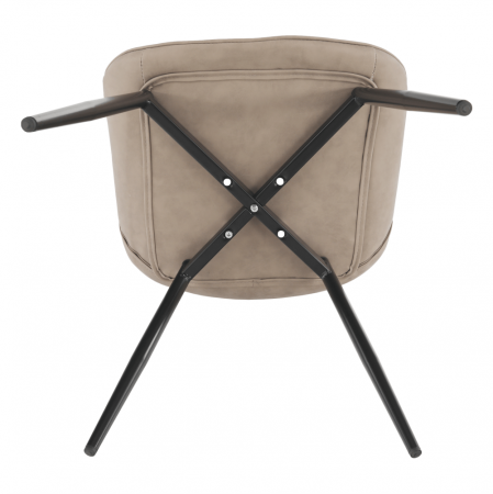 Scaun, gri maroniu taupe/negru, HAZAL [6]