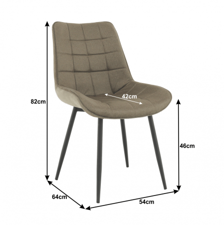 Scaun, gri maroniu taupe/negru, SARIN [14]