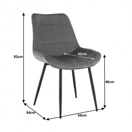 Scaun, gri/negru, SARIN [14]