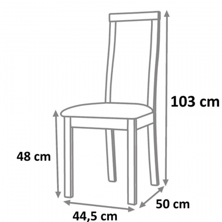 Scaun lemn, cireş/material bej, BONA NEW [2]