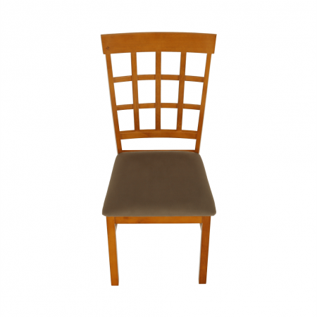 Scaun, lemn cireş/material textil bej maro, GRID NEW [4]
