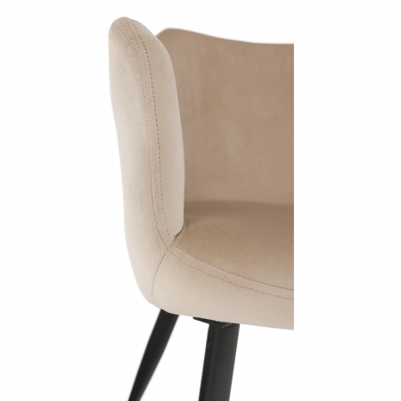 Scaun, material bej / picioare negre, ODOVEL [6]