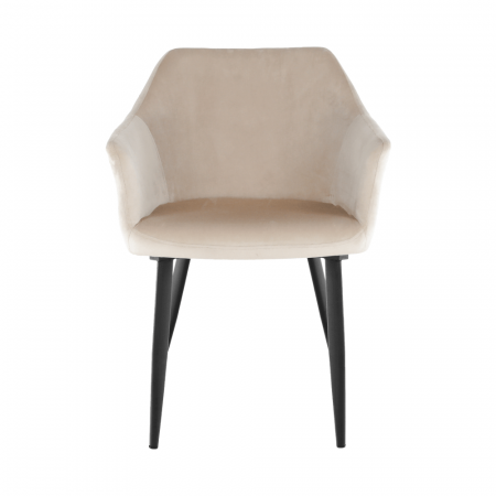 Scaun, material bej / picioare negre, ODOVEL [2]