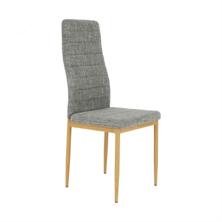 Scaun, material textil gri deschis/cadru metalic fag, COLETA NOVA [3]