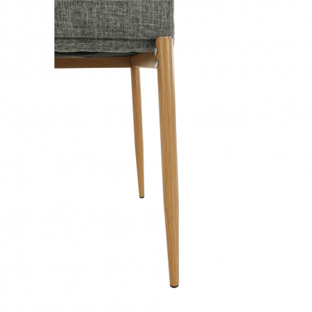 Scaun, material textil gri deschis/cadru metalic fag, COLETA NOVA [10]