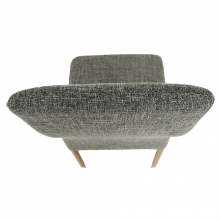 Scaun, material textil gri deschis/cadru metalic fag, COLETA NOVA [8]