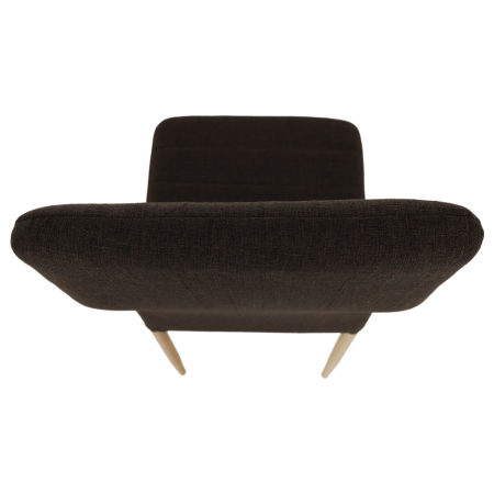 Scaun, material textil maro închis/cadru metalic fag, COLETA NOVA [5]