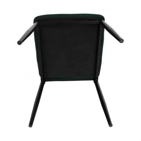Scaun, material textil smarald/cadru metalic negru, COLETA NOVA [5]