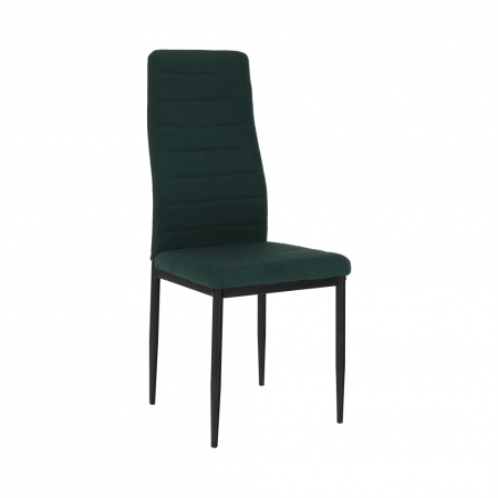 Bucatarie - Scaun, material textil smarald/cadru metalic negru, COLETA NOVA
