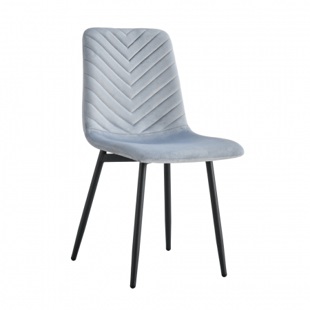Bucatarie - Scaun, material Velvet gri / negru, RAMITA TIP 2