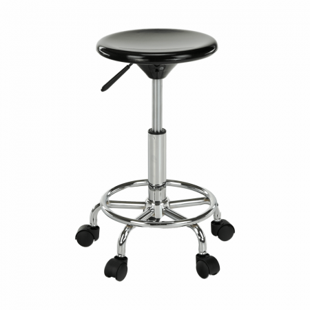 Tabureti - Scaun, negru/crom, MABEL 3 NEW