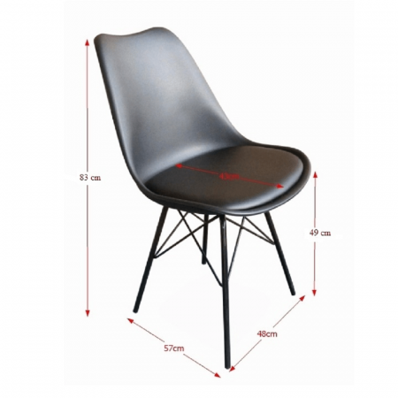 Scaun, negru, TAMORA [2]