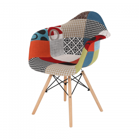 Scaun, patchwork/fag, TOBO 4 NEW [14]