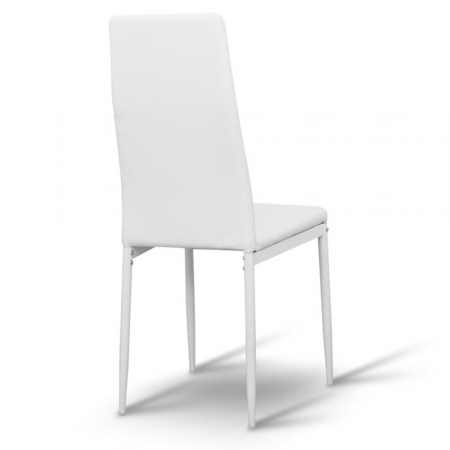 Scaun, piele eco albă/metal alb, COLETA NOVA [3]